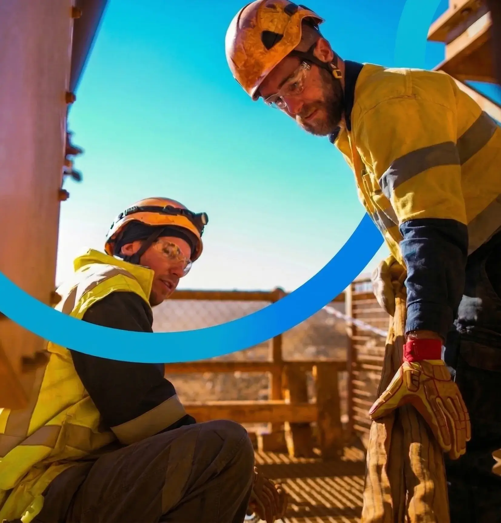 Mining workers color